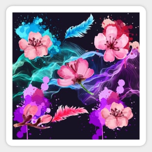 Floating Flowers Sticker